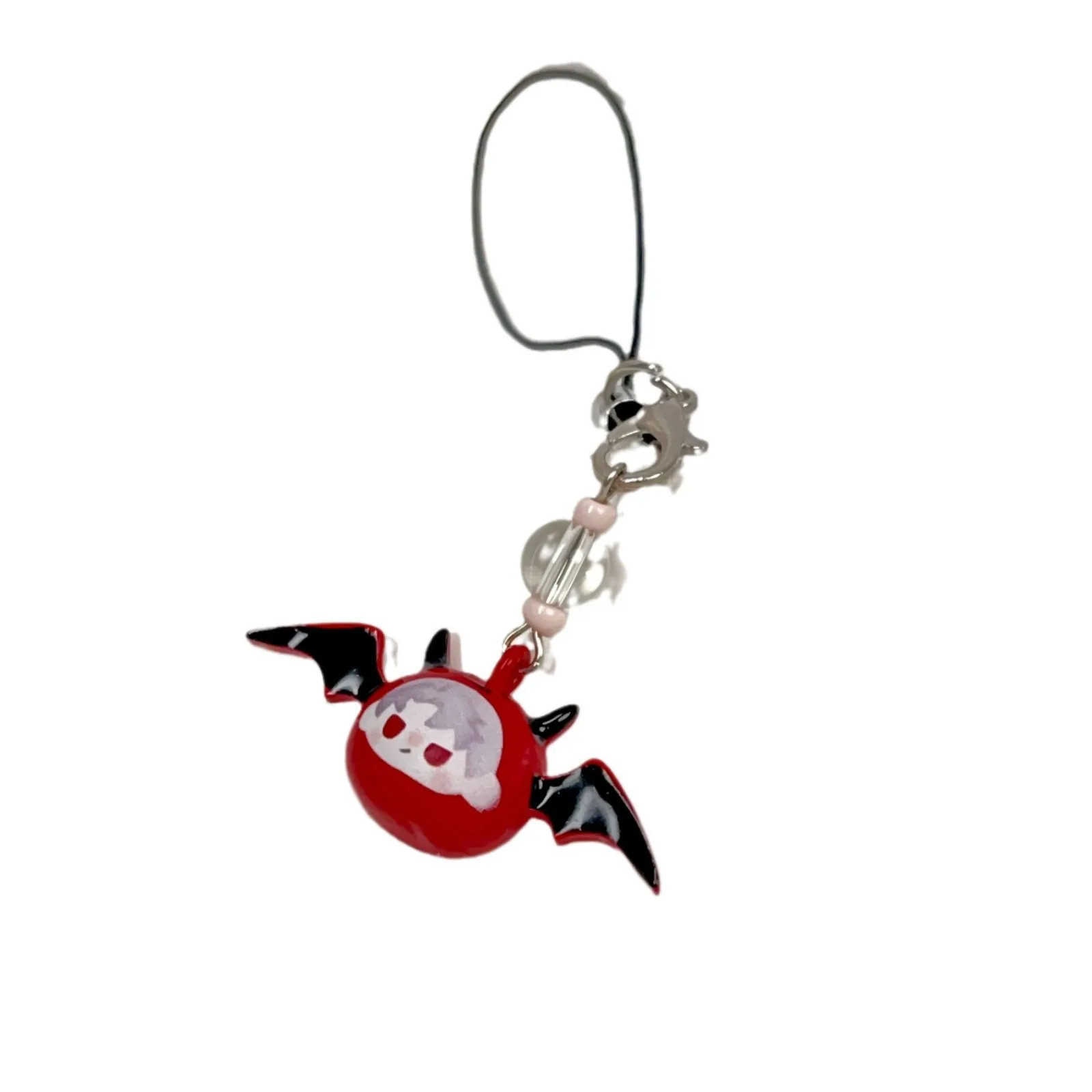 Liebe und Deepspace Sylus Spiel Cosplay Schlüsselanhänger Niedlicher Teufelsflügel Taschenanhänger Handykette Seil Schlüsselanhänger Zubehör Geschenk