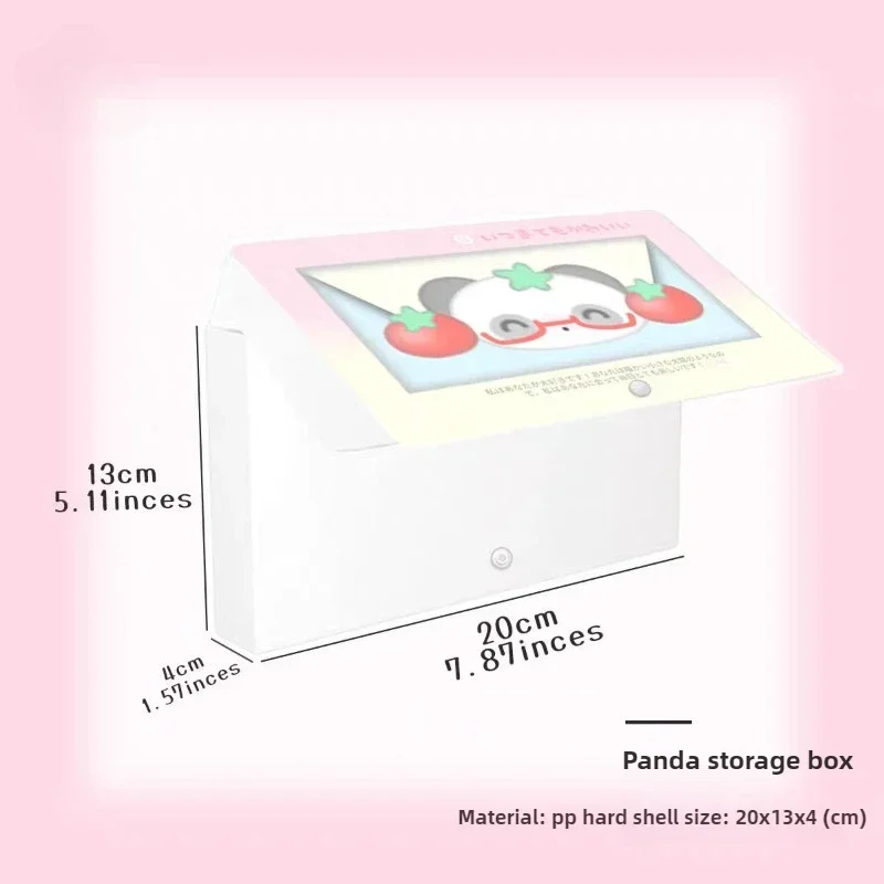 A6 File Folders Panda Cut Film Sticker Tape Storage Container Cute Storage Box for Arts Diy Crafts Album Journal Planner