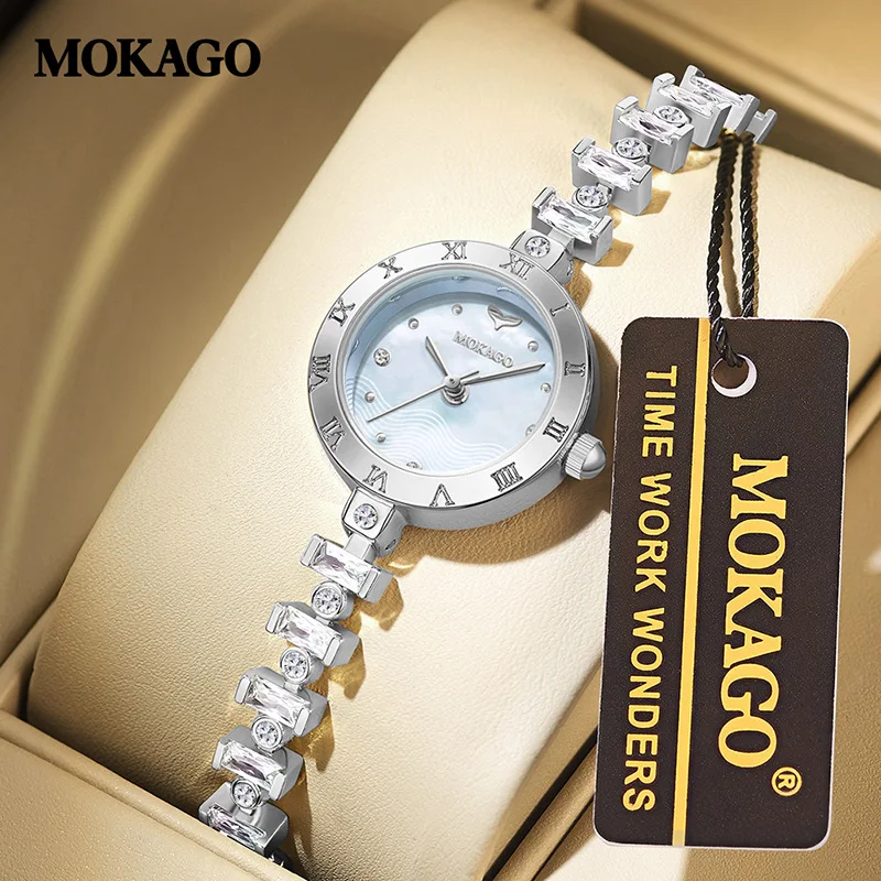 Elegant Women's Minimalist Bracelet Watch Dainty Quartz Waterproof Alloy Chain for School Office Holiday Gift