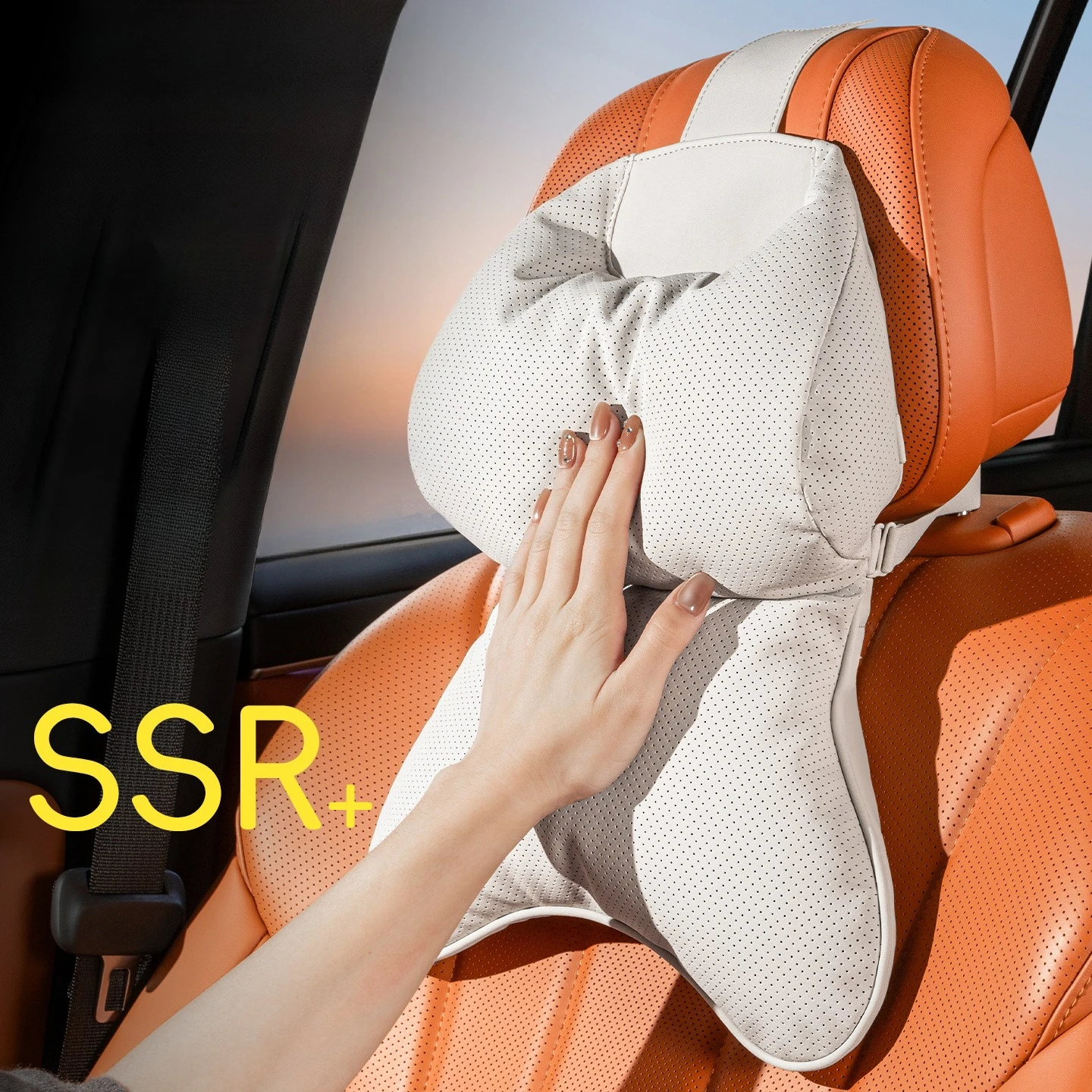Luxury Car Headrest Pillow Breathable Mesh Auto Neck Support Cushion Soft Head Rest Pad Universal Vehicle Interior Accessory