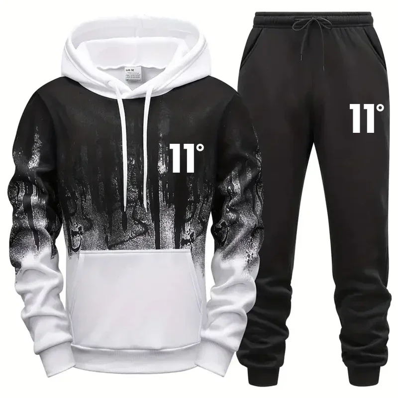 

Casual Fashion Men's Tracksuit Jogging Men Versatile Single Piece Sweatshirts Sweat Pants Comfort Daily Sports Simple Hoodie Set