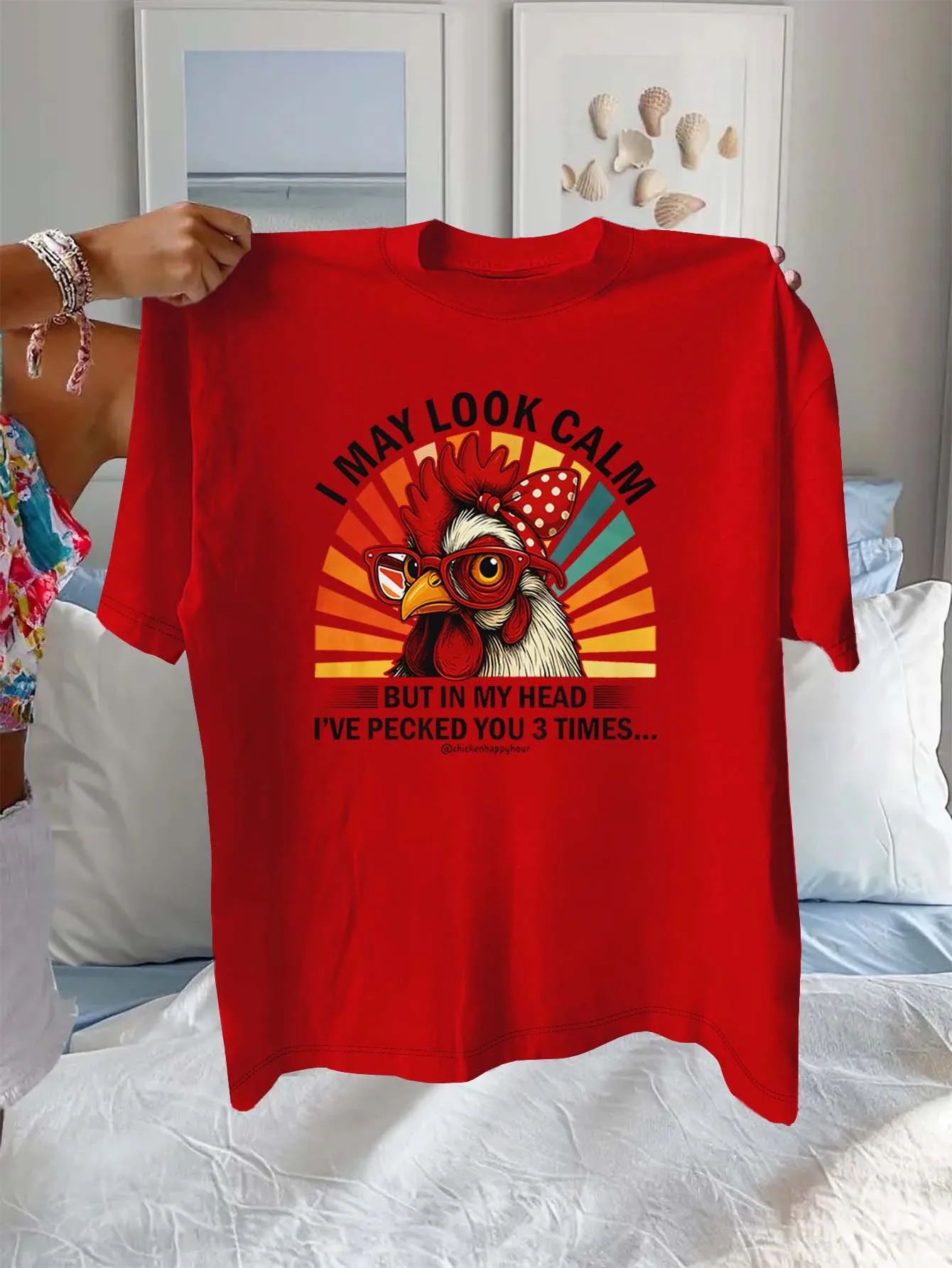 

Plus Size Rooster With Glasses And Bow Chic Vibe Apparel