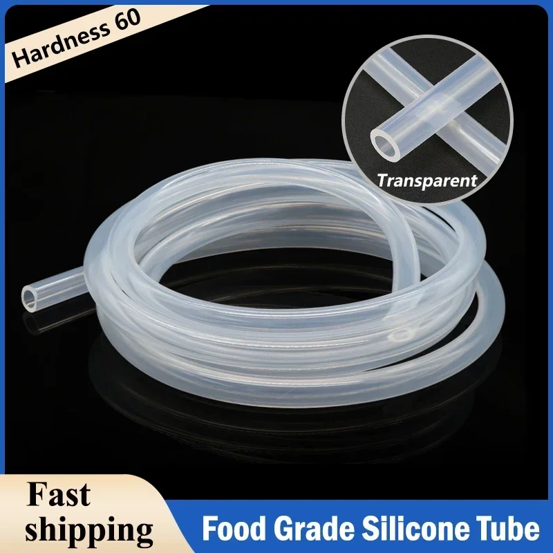 Transparent Food Grade Silicone Tube ID 0.5/1/2/4/6/8/10/12/16/20/25/32mm Flexible Garden Rubber hose Aquarium Soft Tubing Hose