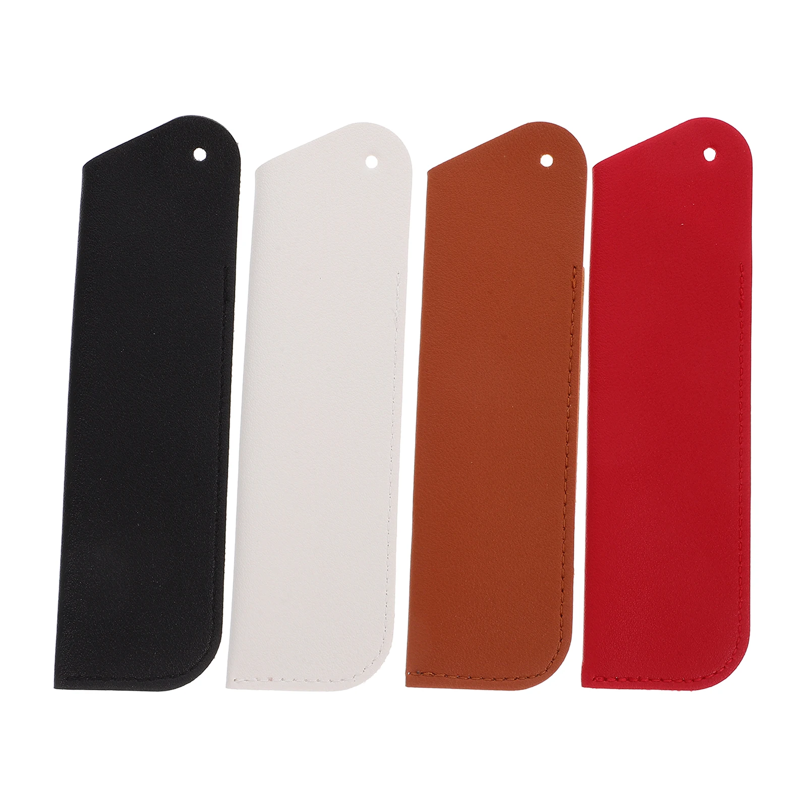 

4pcs Pencil Case Protective Cover Multifunctional Large Capacity Portable Retro Style Student Stationery Holder