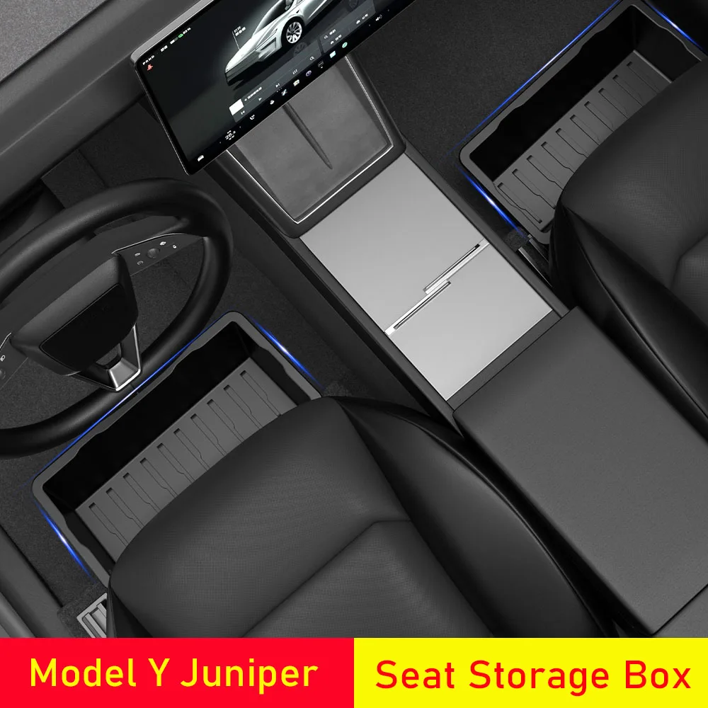 Schowek pod siedzeniem do Tesla Model Y Juniper Launch 2025 Organizer konsoli środkowej Akcesoria podróżne Taca przedniego tylnego siedzenia