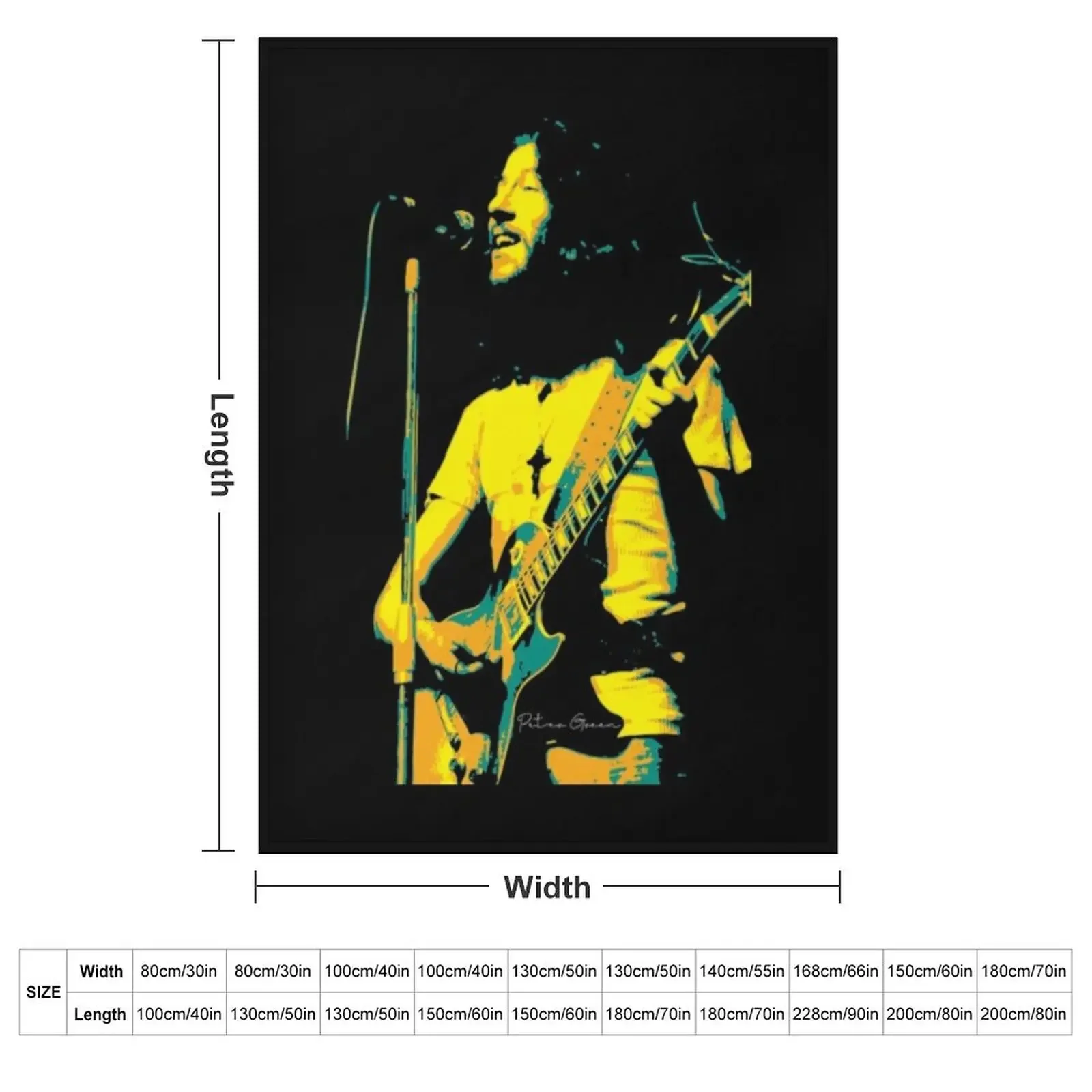 Peter Green T-ShirtPeter Green. Peter Allen Greenbaum. an English blues rock singer-songwriter and guitarist. the Throw Blanket
