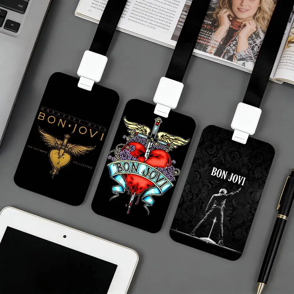Portatarjetas Band B-bon J-jovi, portatarjetas de identificación, tarjetas bancarias, tarjetas de autobús para estudiantes, permisos de trabajo, accesorios y regalos