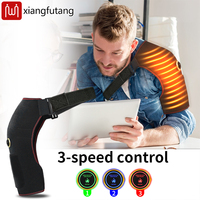 Heated Shoulder Wrap Brace Adjustable Shoulder Heating Pads with Extension Belt for Frozen Shoulder Dislocation Pain Relief