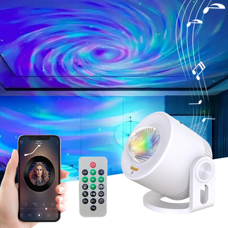 

LED Star Projection Light With Remote Control, Angel Adjustable, Compatible With Bluetooth, With Timing