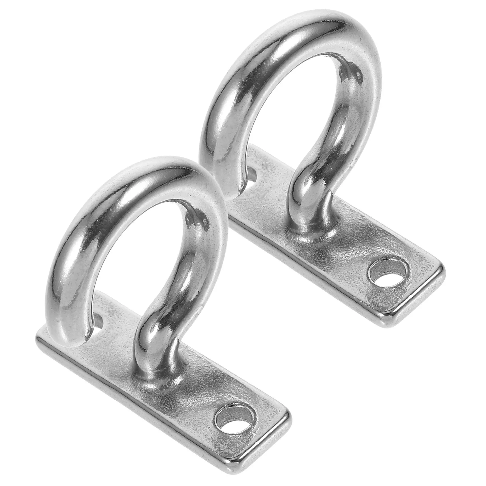 2Pcs Stainless Steel Marine Hooks Heavy Duty Pad Eye Ceiling Anchor Hooks for Boat Docking Wall Mount Rope Suspension Corrosion