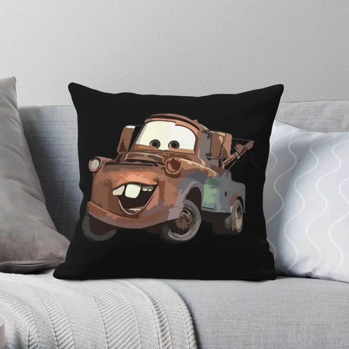 Tow Mater Pillowcase Polyester Linen Velvet Pattern Zip Decorative Pillow Case Sofa Seater Cushion Cover