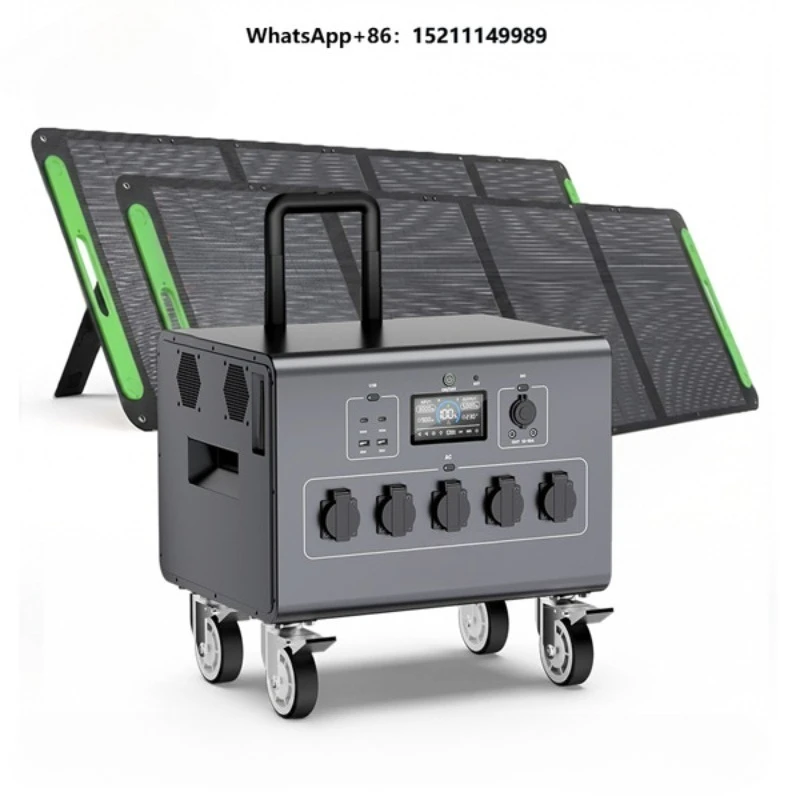 Factory Direct Portable Power Station 6000W Solar Generator PO4 Battery Pure Sine Wave Flashlight for Home Backup