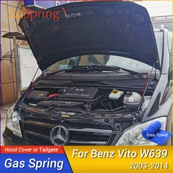 Barras de puntal de capó de coche para Benz Vito 2004-2013 V clase W639, varilla hidráulica, soporte de resorte de choque, accesorios de Gas, amortiguador de elevación