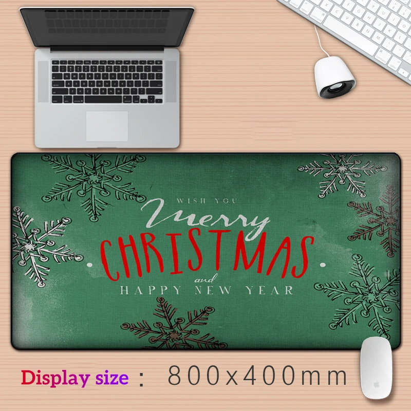 Christmas Gift Winter Art HD Printing XXL Mouse Pad Gamer Accessory Hot Large  Computer Lock Edge Keyboard Mat Anime Cartoon