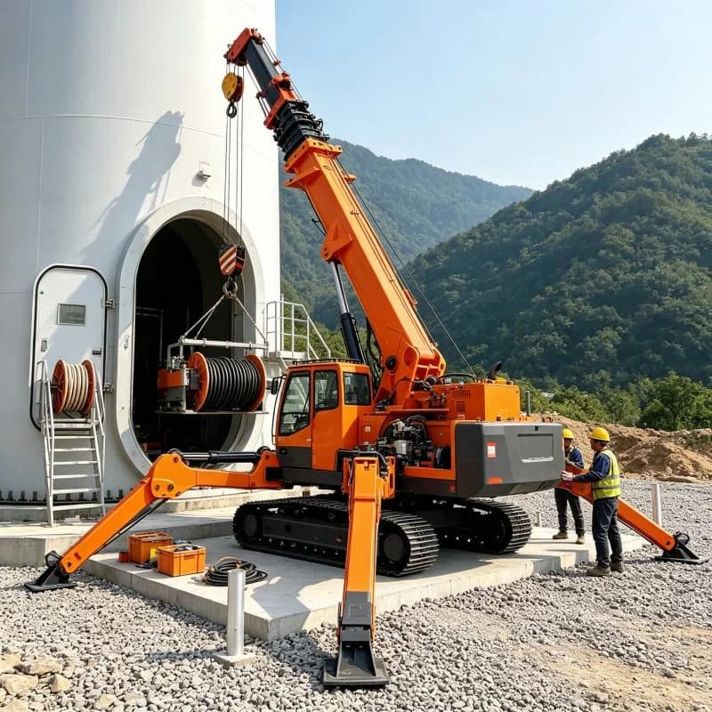 Foldable Spider Crane Compact Tracked Mobile Hoist for Narrow Alley Indoor Venue Lifting Operations 3Ton Customized