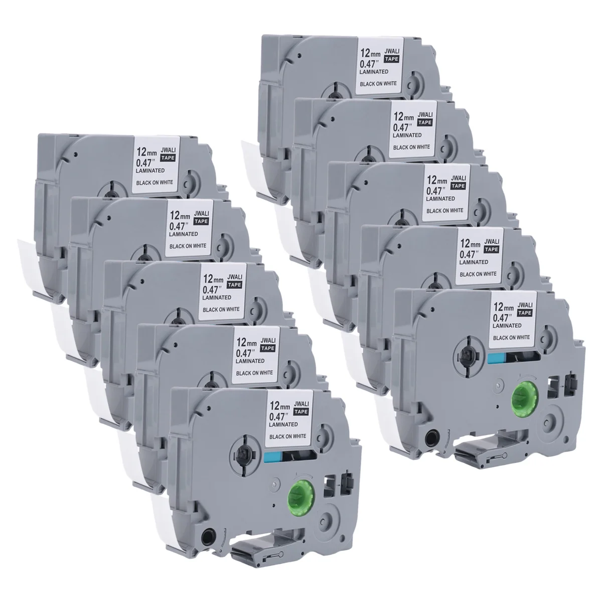 A010 10 حزمة P اللمس صانع التسمية الشريط لاستبدال Brother TZe-231 TZe Tz الشريط 12 مللي متر 0.47 مغلفة عبوات التسمية البيضاء