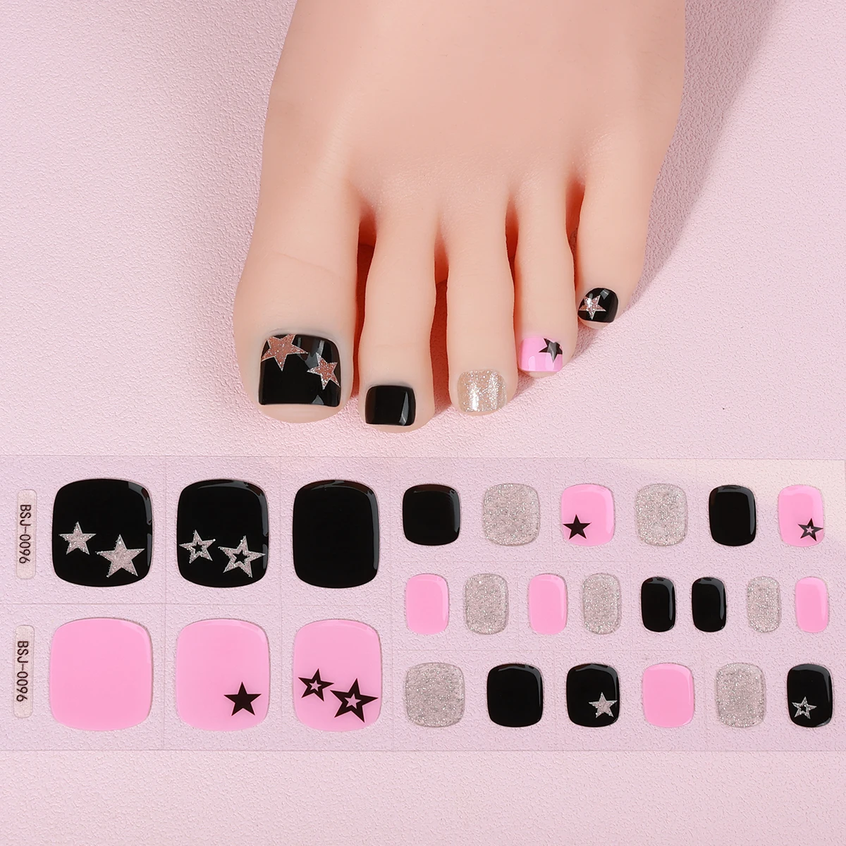 26Tips Stiker Kuku Gel Leopard - Full Cover Adhesive ulasan dan harga