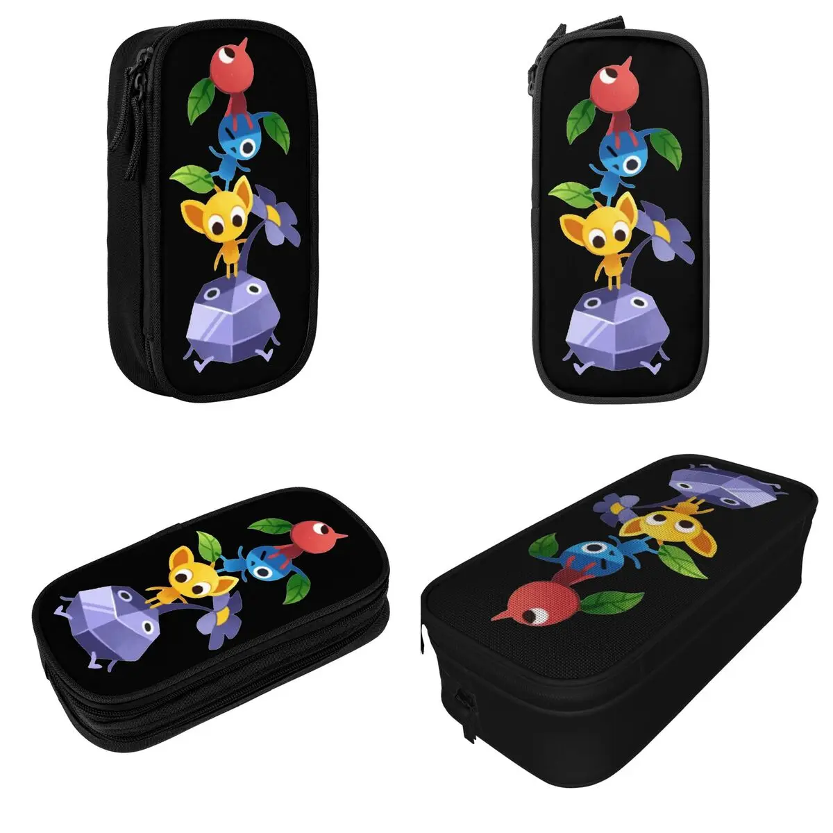 Pikmin 4 Pencil Cases Video Game Pencilcases Pen Holder for Student Big Capacity Pencil Bags Students School Gifts Stationery