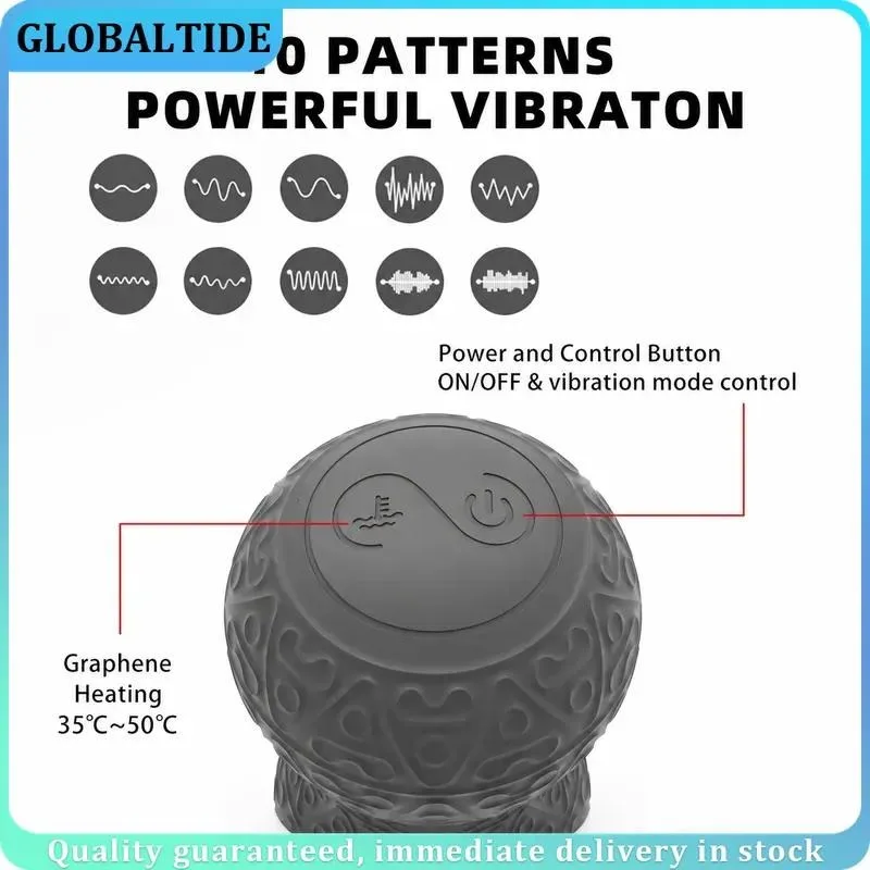 Electric Peanut Massage Ball Deep Tissue Trigger Point Massager Pain Relief Fitness Yoga Roller 4 Modes Vibration Muscle
