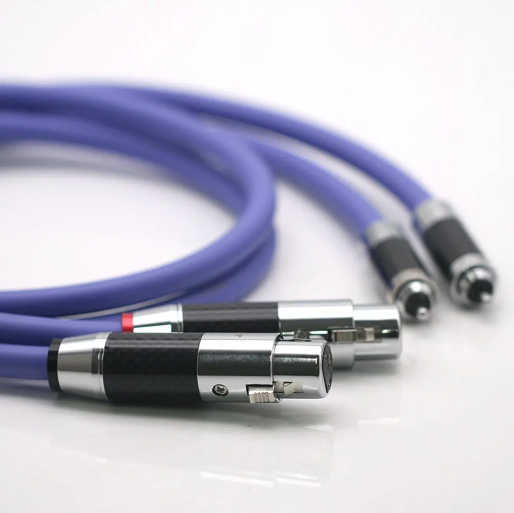 Kabel Audio FA-aS22 furatech (Alpha S22) OCC HiFi XLR Balance cable 2RCA do 2RCA HI-END kabel sygnałowy z furatech 102 RCA