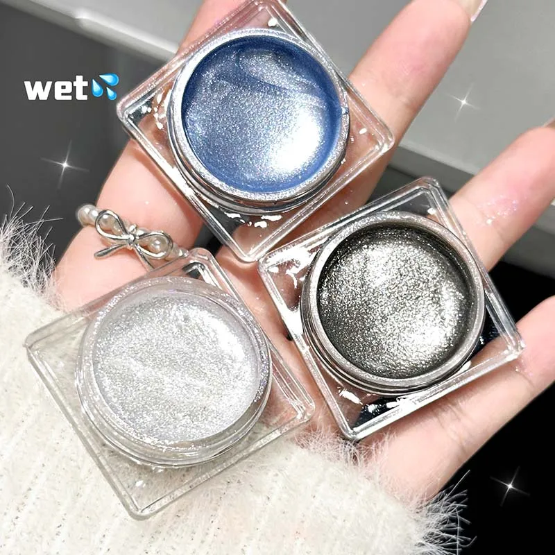 Fard à paupières en Gel liquide, surligneur corporel à paillettes perlées, diamant monochrome scintillant, ver à soie, éclaircissant, paillettes à haute brillance, séchage rapide