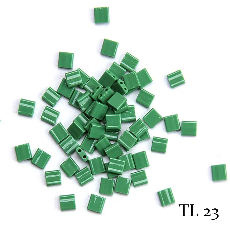 50pcs Multicolor Miyuki Tila Seedbeads For DIY Jewelry Bracelets Making 2 Holes 5*5*1.9mm