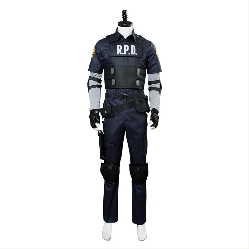 Biohazard Resident 4 Remake Leon S Kennedy disfraz de Cosplay malvado chaqueta abrigo Tops pantalones hombre fantasía trajes traje de fiesta de Halloween