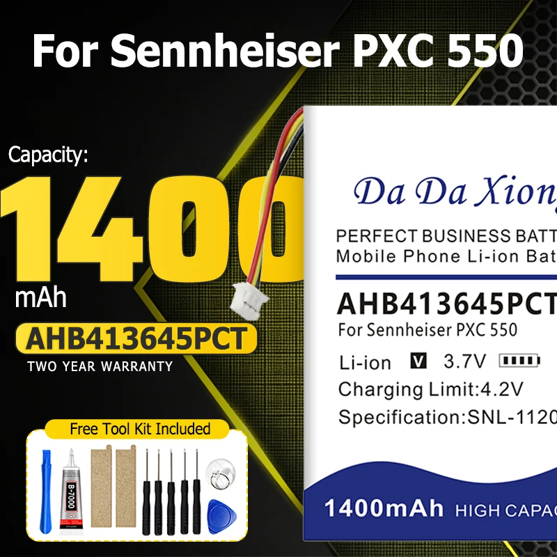 DaDaXiong AHB413645PCT 1400mAh Battery Wireless Headset for Sennheiser PXC 550 Batteries
