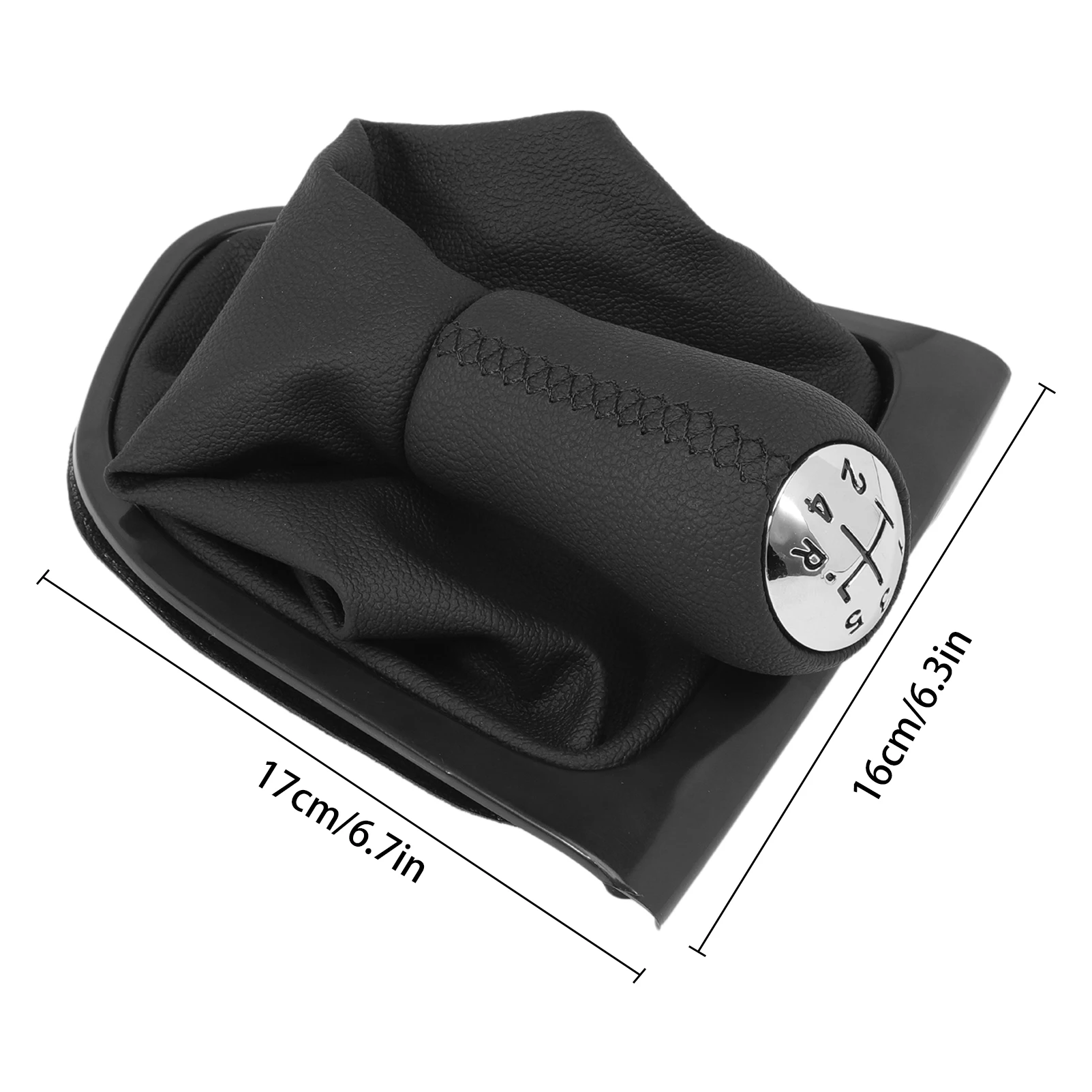 5 Speed Leather Gear Stick Gaiter For Renault Clio IV 2012-2020 Black Boot Cover Gaitor Collar