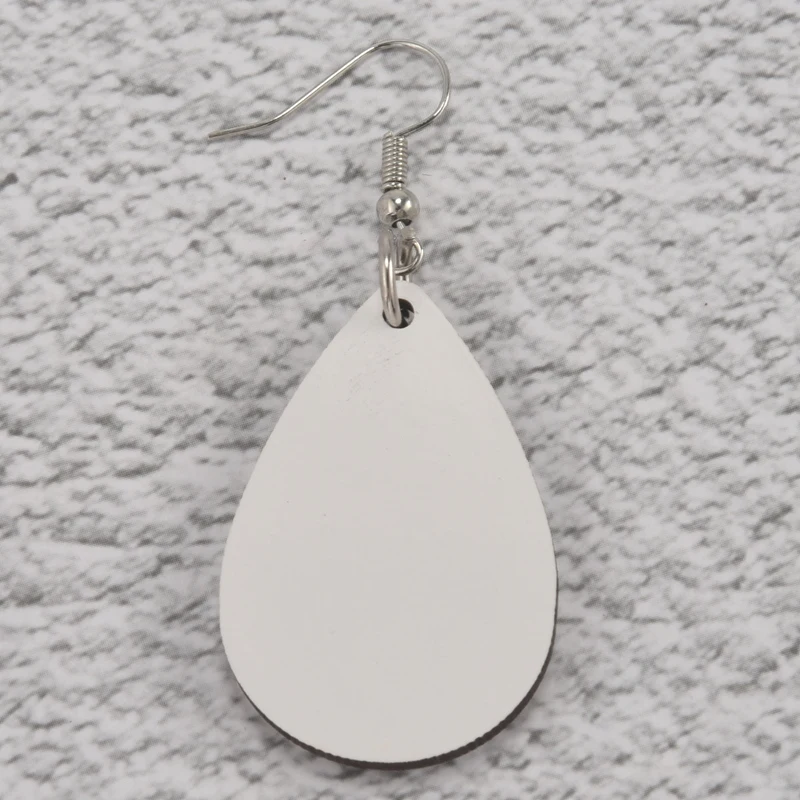 Sublimation Blank Earrings Unfinished Teardrop Heat Transfer Printing Earrings Pendant For Jewelry DIY Making