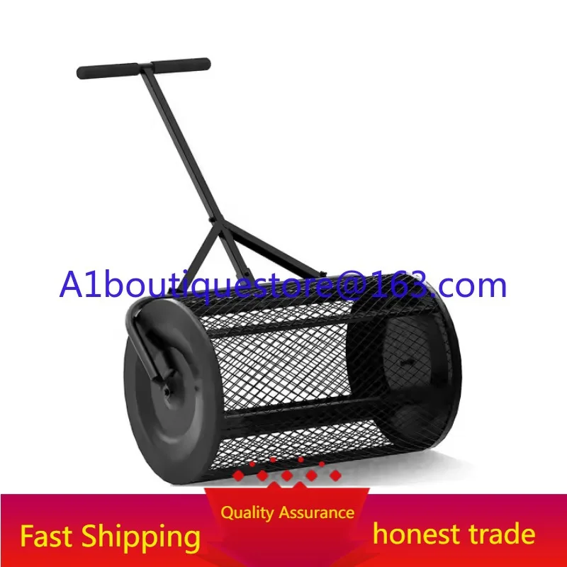 Adjustable Shape Handle Compost , Peat Moss , Metal Mesh Manure Spreader For Lawns, Garden Planting Seeding