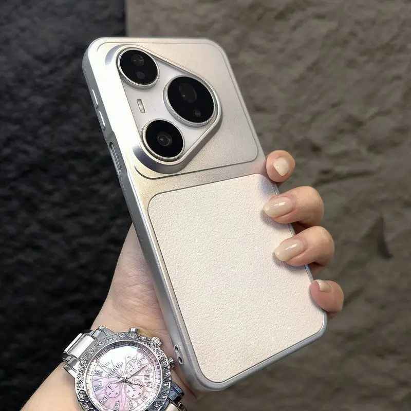 Funda de piel de cordero de lujo ligera para Huawei Pura 80 70 Ultra/80 Pro, Funda Super Bo esmerilada para Huawei Pura80 Pro Plus, Funda antideslizante