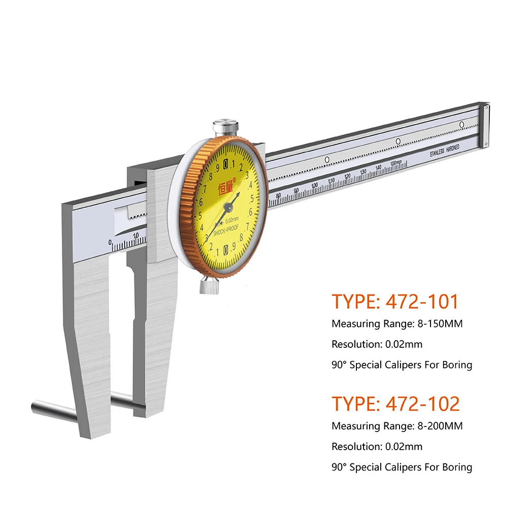 90 Degree Precision Electronic Stainless Steel Boring Special Caliper Inner Diameter Measurement Tool Aperture Digital Caliper