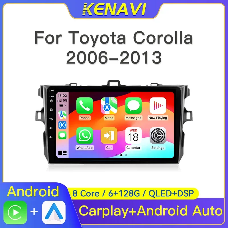 

9-дюймовый автомобильный стерео радио 2 din android10.0 для toyota corolla e140/150 2006 2007 2008 2009 2010 2011 2011 2012 2013 мультимедийный видеоплеер навигация gps carplay авторадио головное устройство