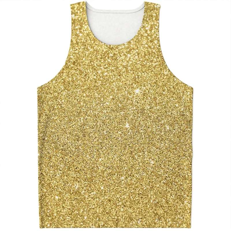 Sparkling Diamond Graphic Pirnt Men's Summer Street Harajuku Tank Top 2024 New Fashion Men Women Hip-hop Vest Sleeveless Tops