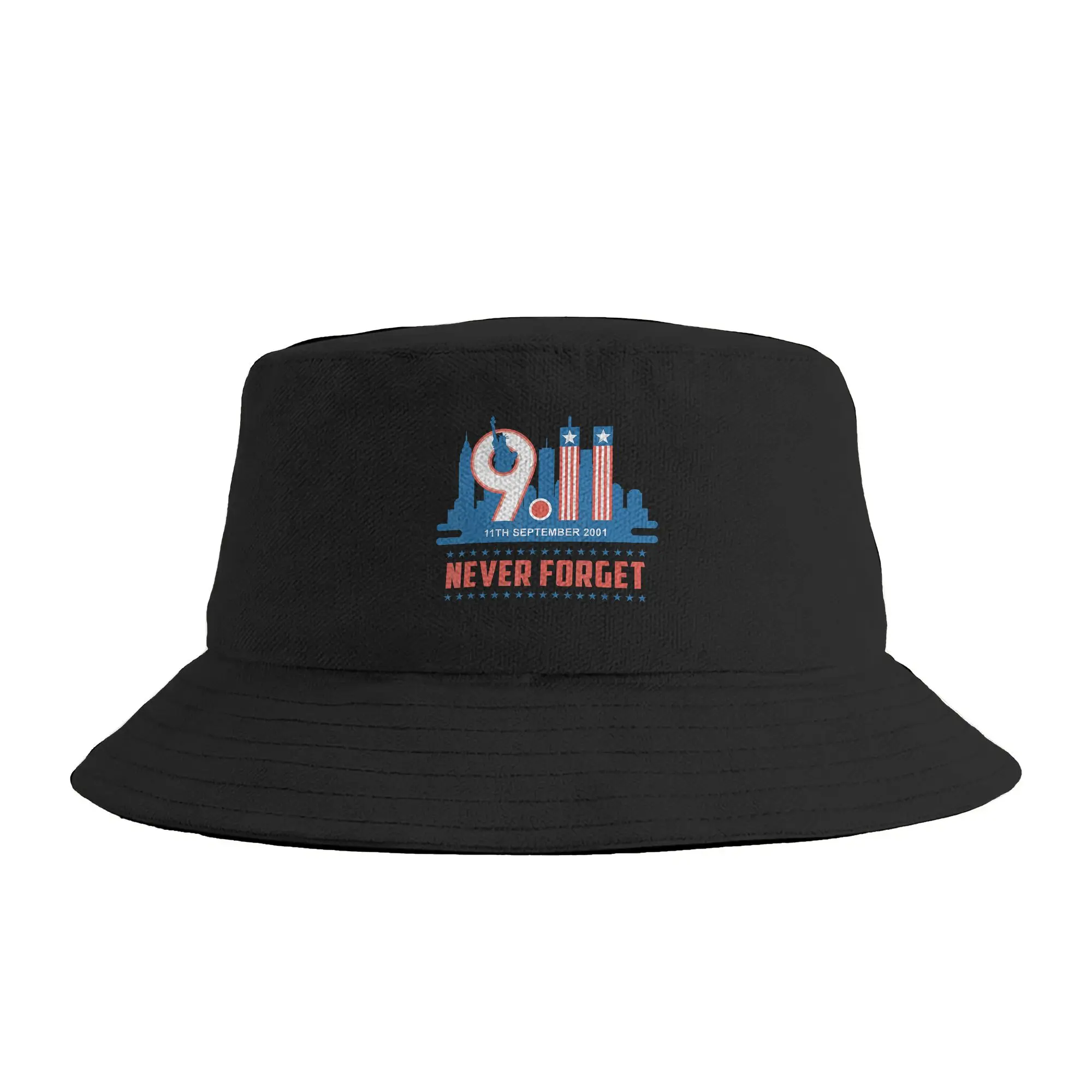Never Forget September 11 2001 Memorial Day American Flag Bucket Hat For Couple  Fisherman Hats Casual Fishing Caps Hip Hop