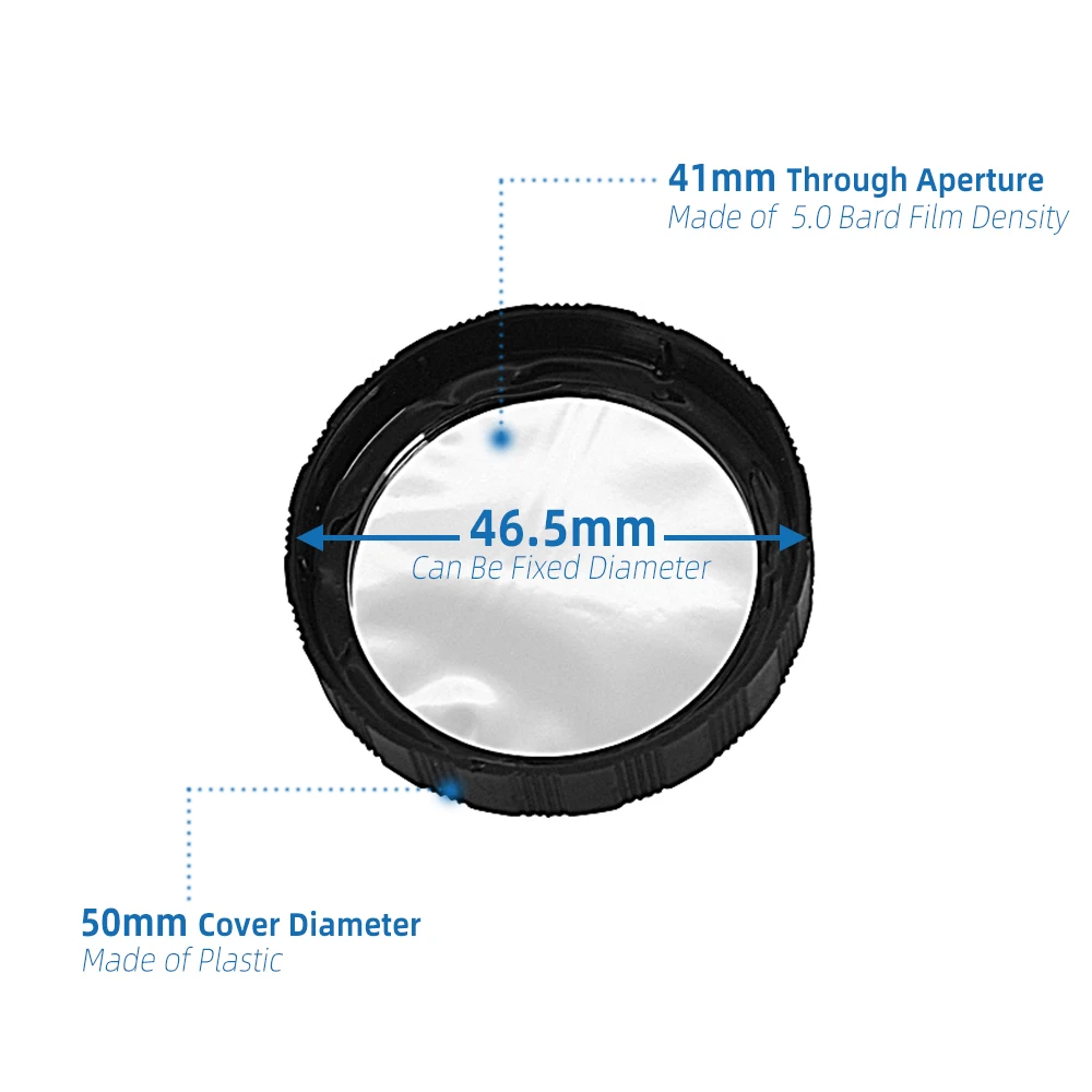 EYSDON Solar Filter Sonne Film 5,0 Dichte Barde Membran für Astronomische Teleskop mit Haube Dia 46,5 m, um die Beobachtung der sonnenfleck