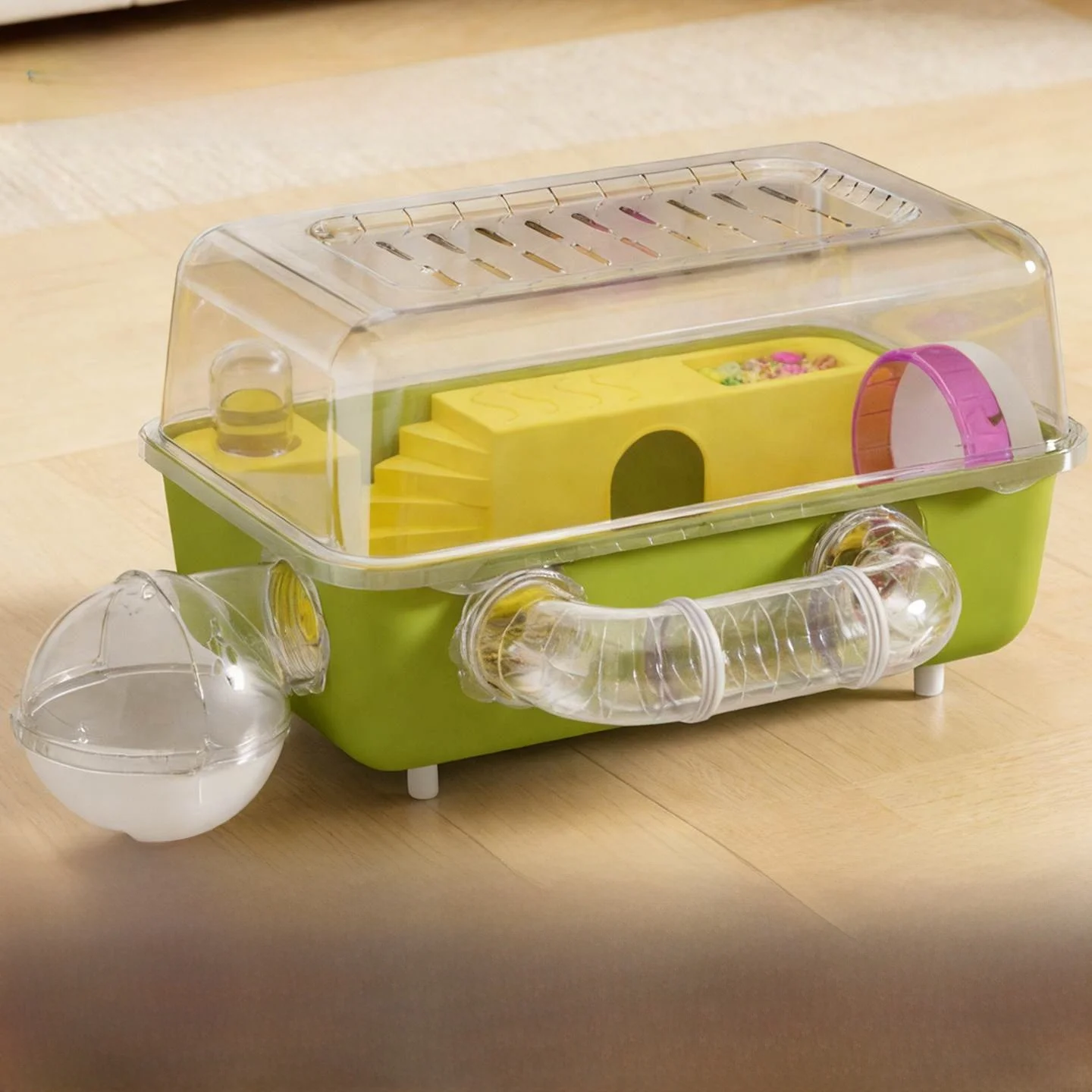 

Acrylic Luxury Double Layer Hamster Cage Large Size Golden Retriever Hamster House Clete Set Villa Sle Pet Accories