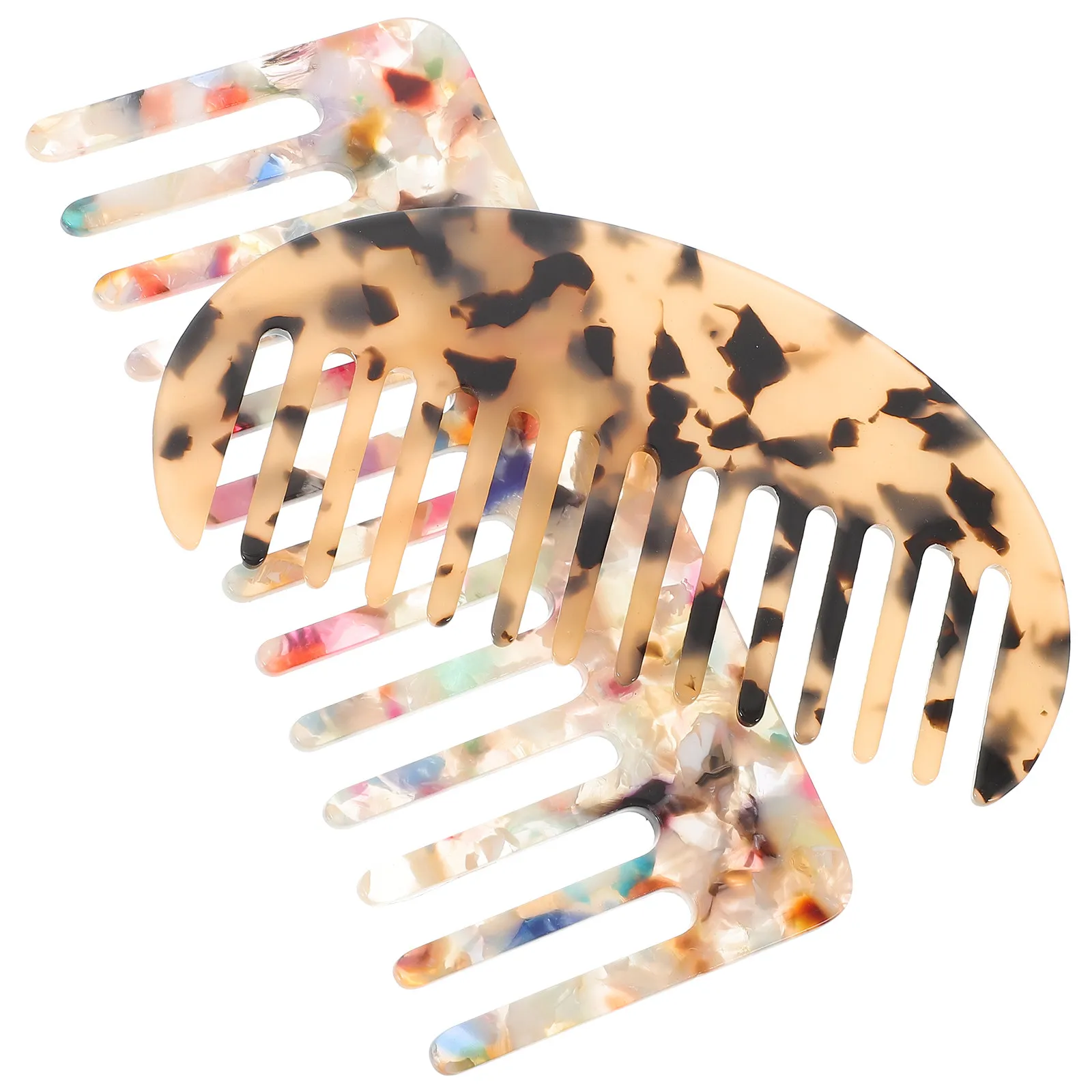 2Pcs Hair Combs Wide Tooth Sturdy Hairstyling Detangling Comb Lightweight Portable Hairdressing Tools Promote Blood Flow
