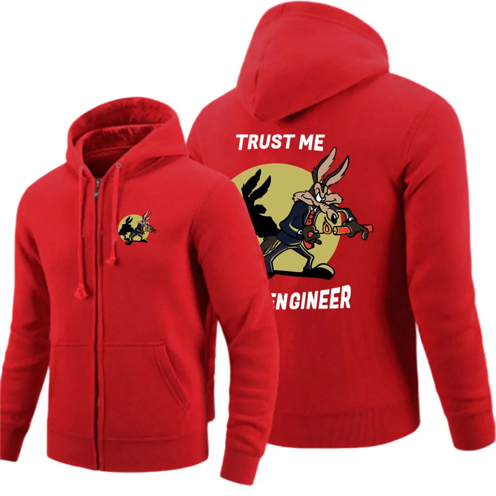 ثق بي أنا مهندس الخريف الشتاء الرجال طويلة الأكمام مقنعين Y2k الكلاسيكية مضحك البلوز أزياء ملابس رياضية غير رسمية #5