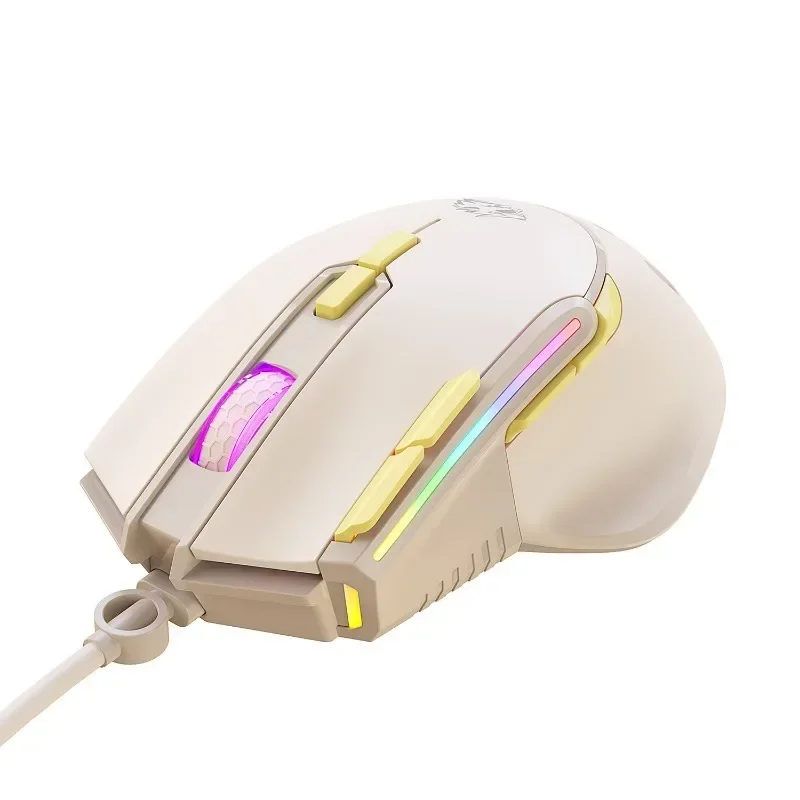 M2 esport drátová myš RGB pestrý dýchací lehký drátová herní myš 9 tlačítko 12800 DPI USB dobíjecí němý podsvícení mice