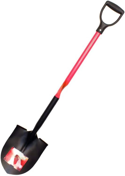 

62510 14 . Round Point Shovel. Fiberglass Long Handle.