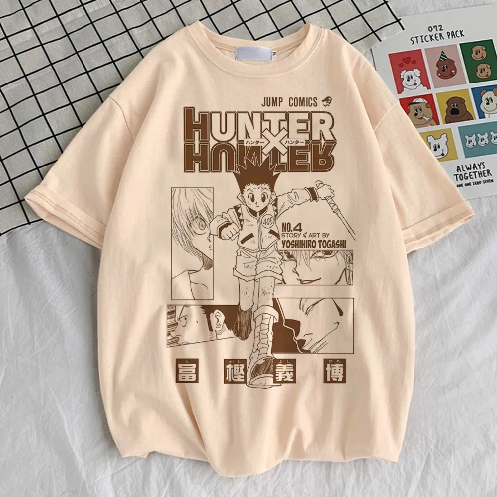 

Женская футболка Hunter x Hunter в стиле каваи, Харадзюку, эстетическая аниме, дышащая готическая футболка, удобная эстетичная футболка в стиле аниме, гранж-панк