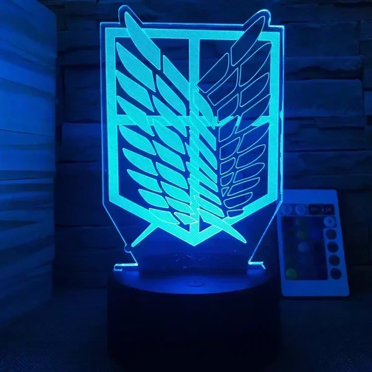 Attack on Titan Night light Levi Ackerman action Figure 3D LED Lamp for Bedroom Decor Anime Bedside Lamp Kids Gift Table 3d Lamp