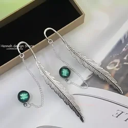 Metal Feather Bookmarks Owl Dragonflies Butterflies Pendant Book Marks for Teachers Gift Bookmark stationery School Supply