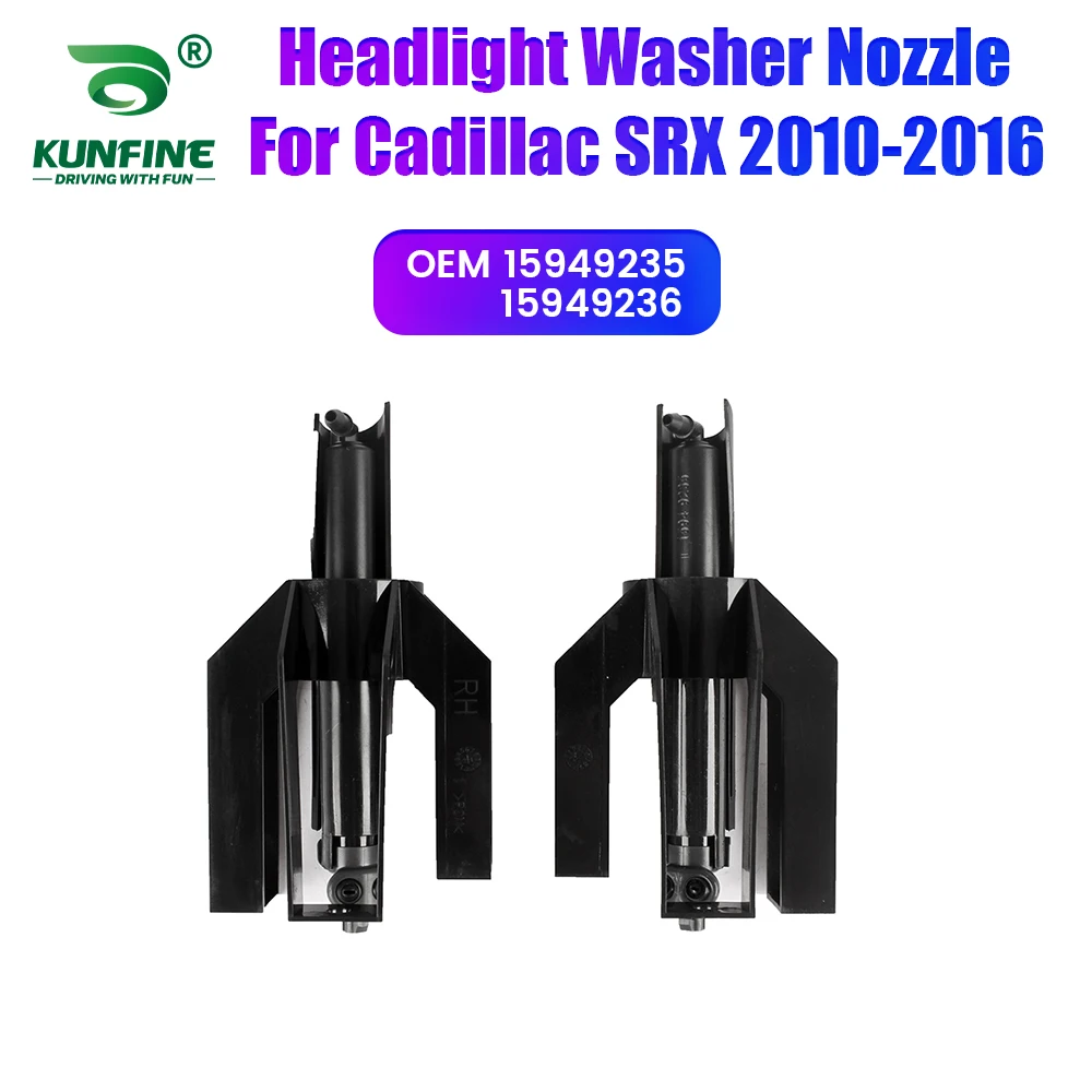 

Car Headlight Front Bumper Washer Spray Nozzle Jet Headlamp Pump Cover For Cadillac SRX 2010-2016 15949235 15949236