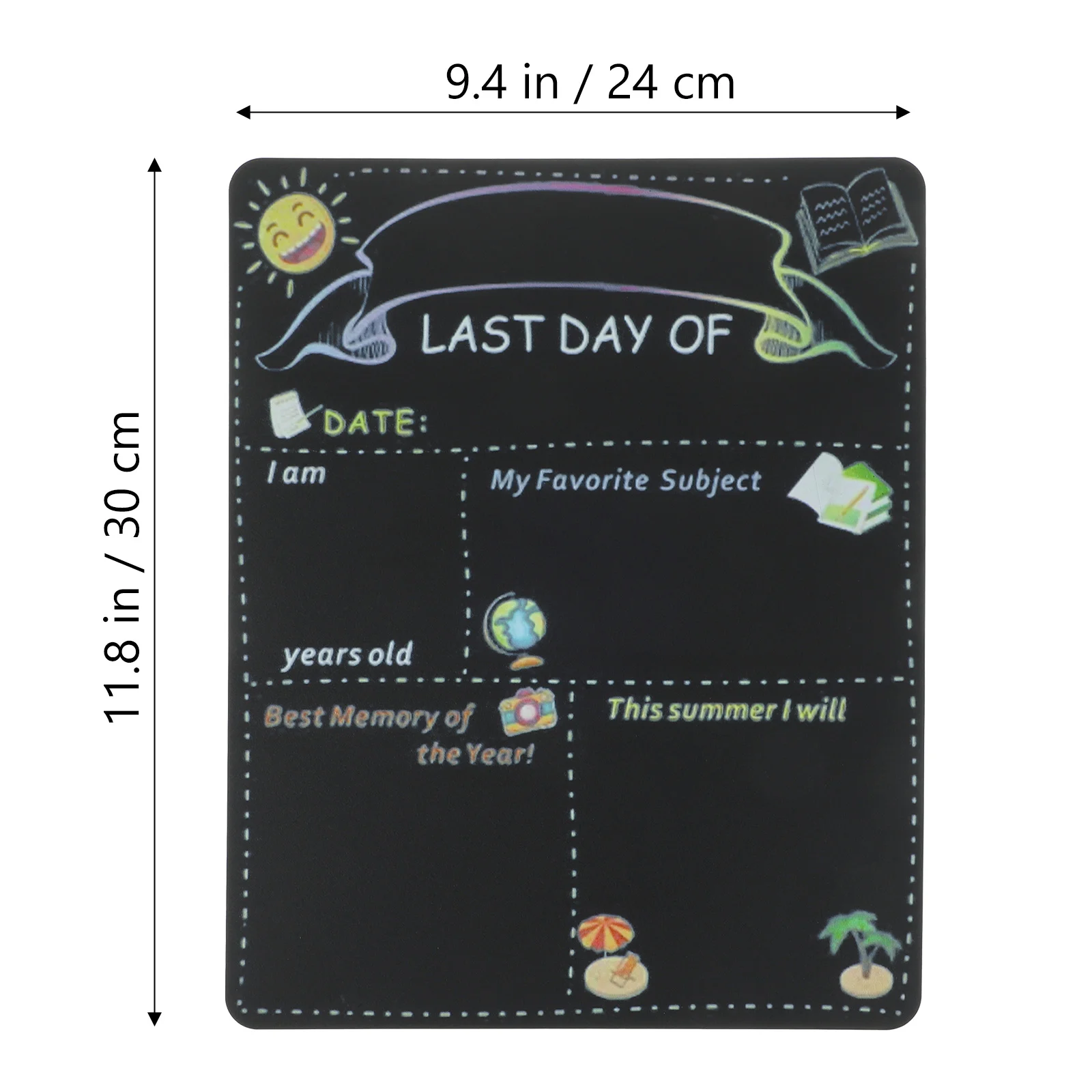 Double Sided School Board School for Children Kids First Day of Chalkboard Small Back to Decorations