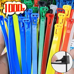 Wholesale Nylon Releasable Cable Ties Binder Lock Reusable Self-locking Cables Tie Slipknot Wraps Strap Zipper Ties Organizer