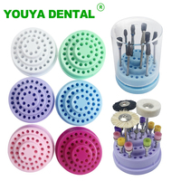 48 Holes Dental Disinfection Box Bur Drill Diamond Placement Box Burs Block Sterilization Case Holder Dentistry Lab Instruments