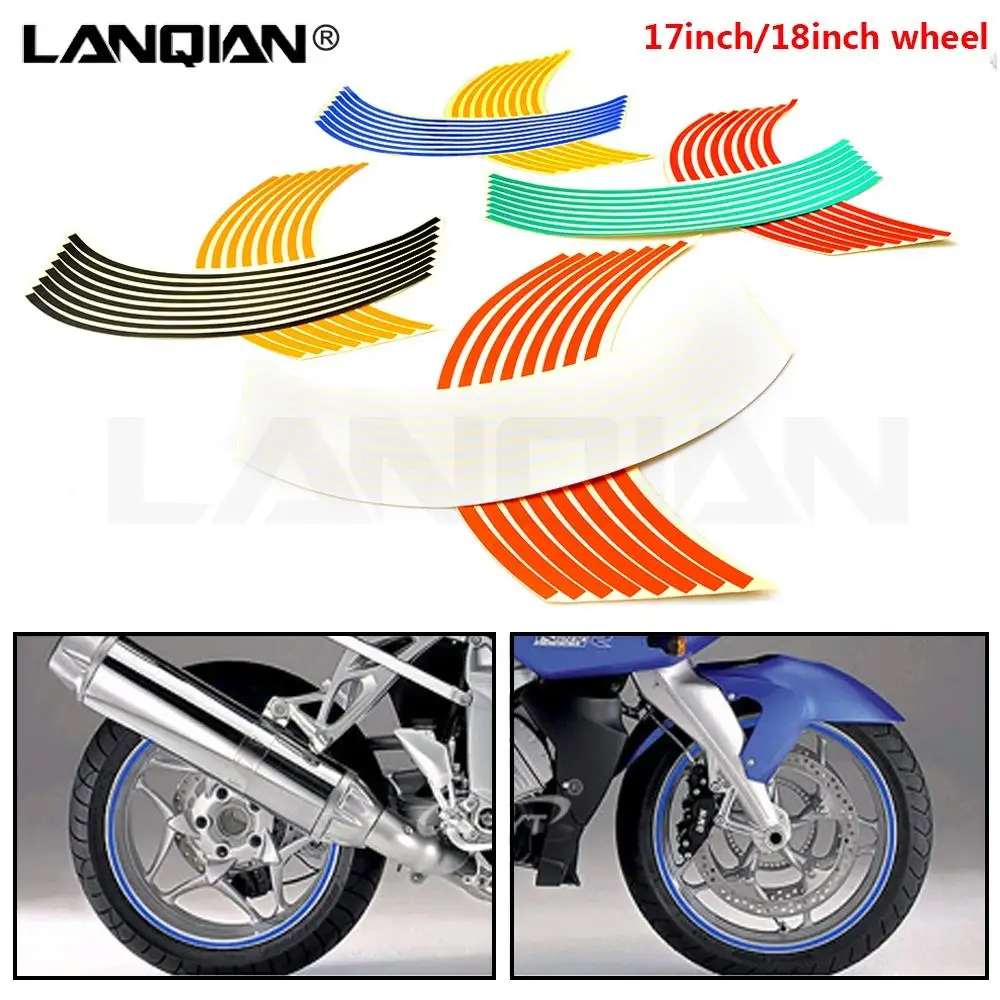 Motorcycle Strips Wheel Sticker Stripe Tape Accessory For Yamaha YZ WR TTR  XT DT 80 85 125 230 250 426 450 600 F FX X Parts